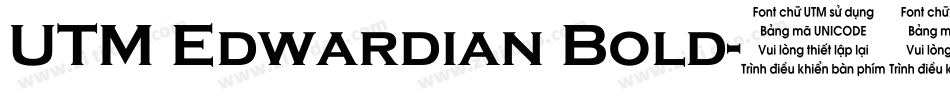 UTM Edwardian Bold字体转换